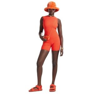 FENDI x SKIMS Sleeveless Mid Thigh Bodysuit Romper in Georgia